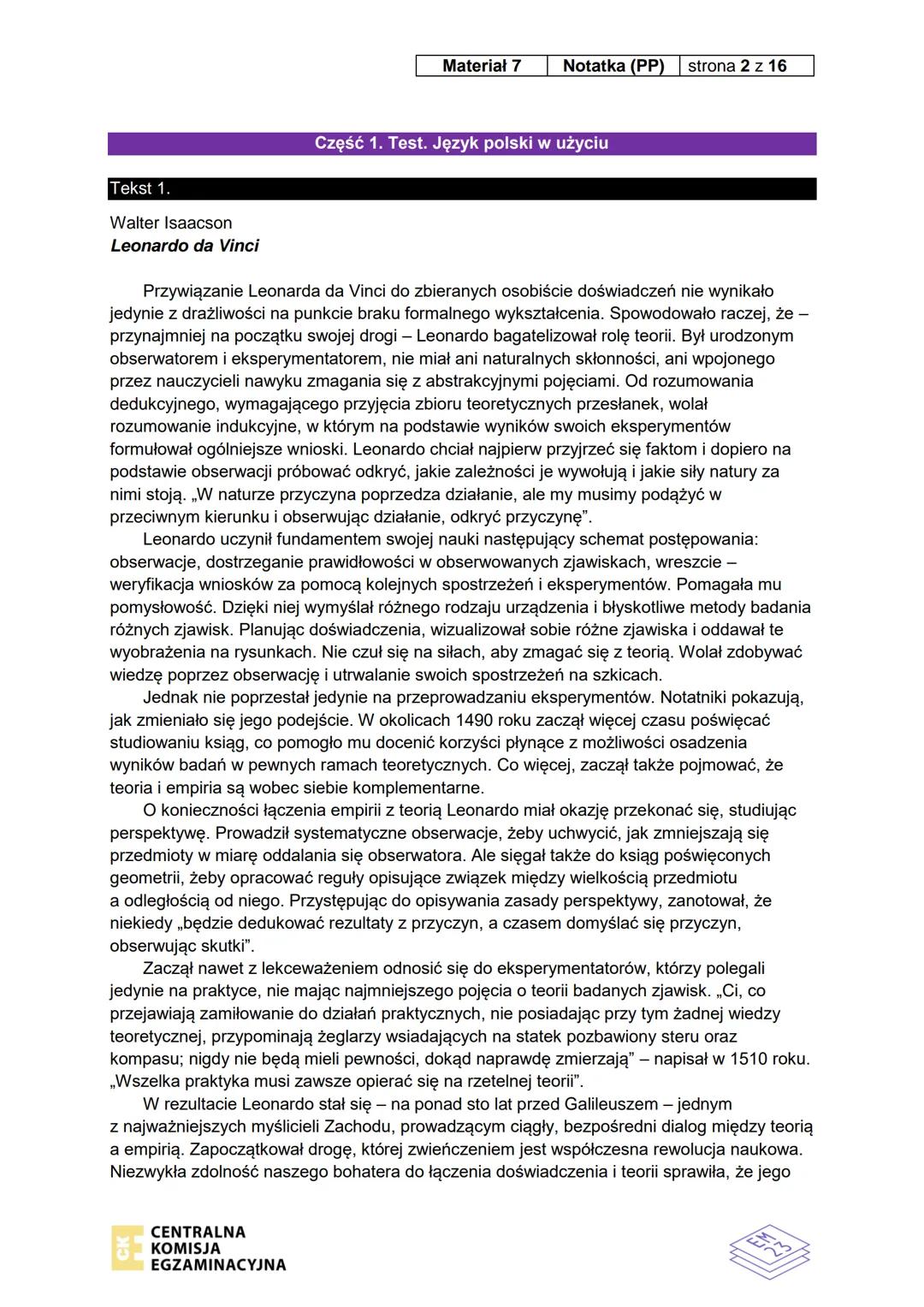 Materiał 7
Notatka (PP)
strona 1 z 16
Materiał ćwiczeniowy dla nauczycieli języka polskiego. Notatka syntetyzująca
Notatki syntetyzujące zam