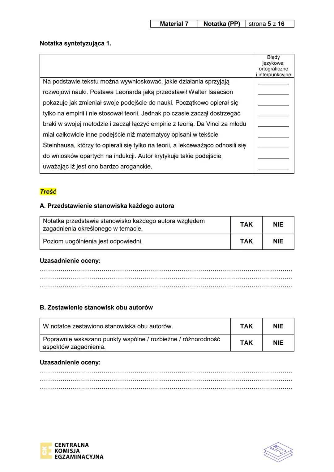Materiał 7
Notatka (PP)
strona 1 z 16
Materiał ćwiczeniowy dla nauczycieli języka polskiego. Notatka syntetyzująca
Notatki syntetyzujące zam