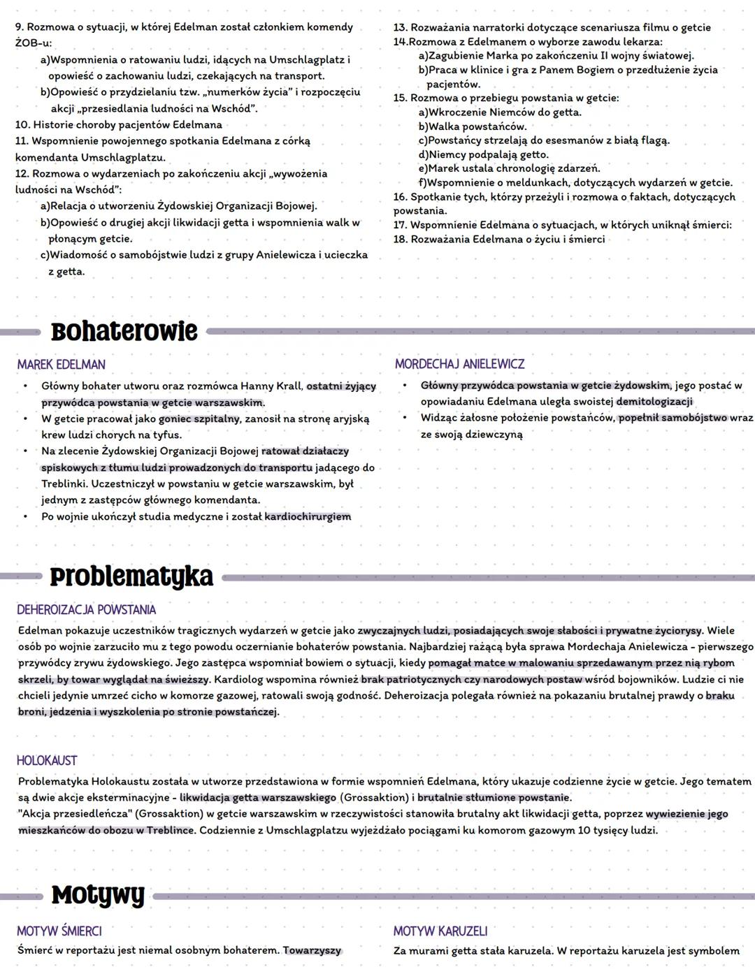 # Zdążyć przed Panem Bogiem
Hanna Krall
EPOKA: współczesność
RODZAJ: epike
GATUNEK LITERACKI: reportaż literacki
## CZAS AKCJI
pressło