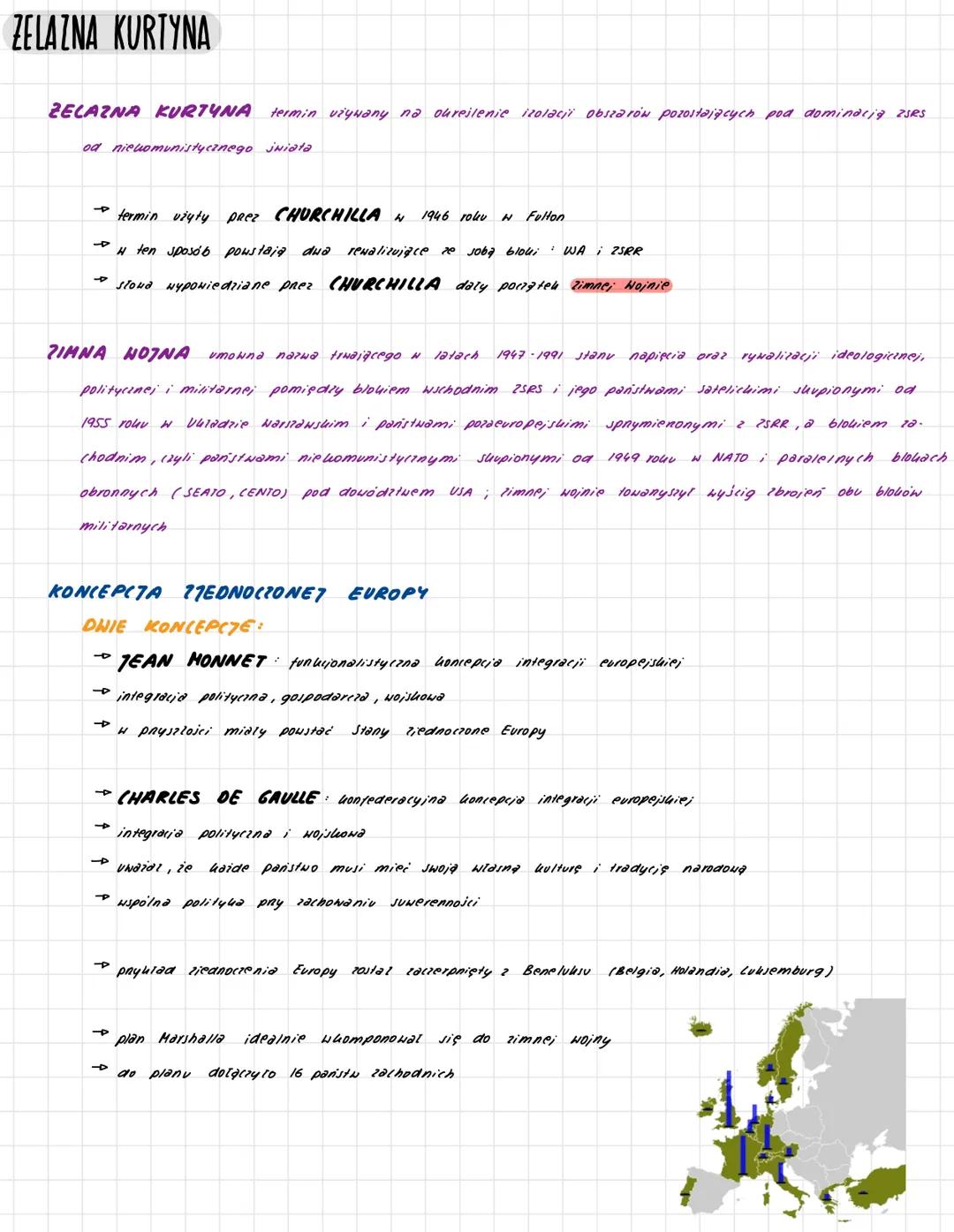 ZELAZNA KURTYNA
ZELAZNA KURTYNA termin vżywany na ourejlenie izolacji obszarów pozostających pod dominacią zSRS
od nieuomunistycznego jwiata