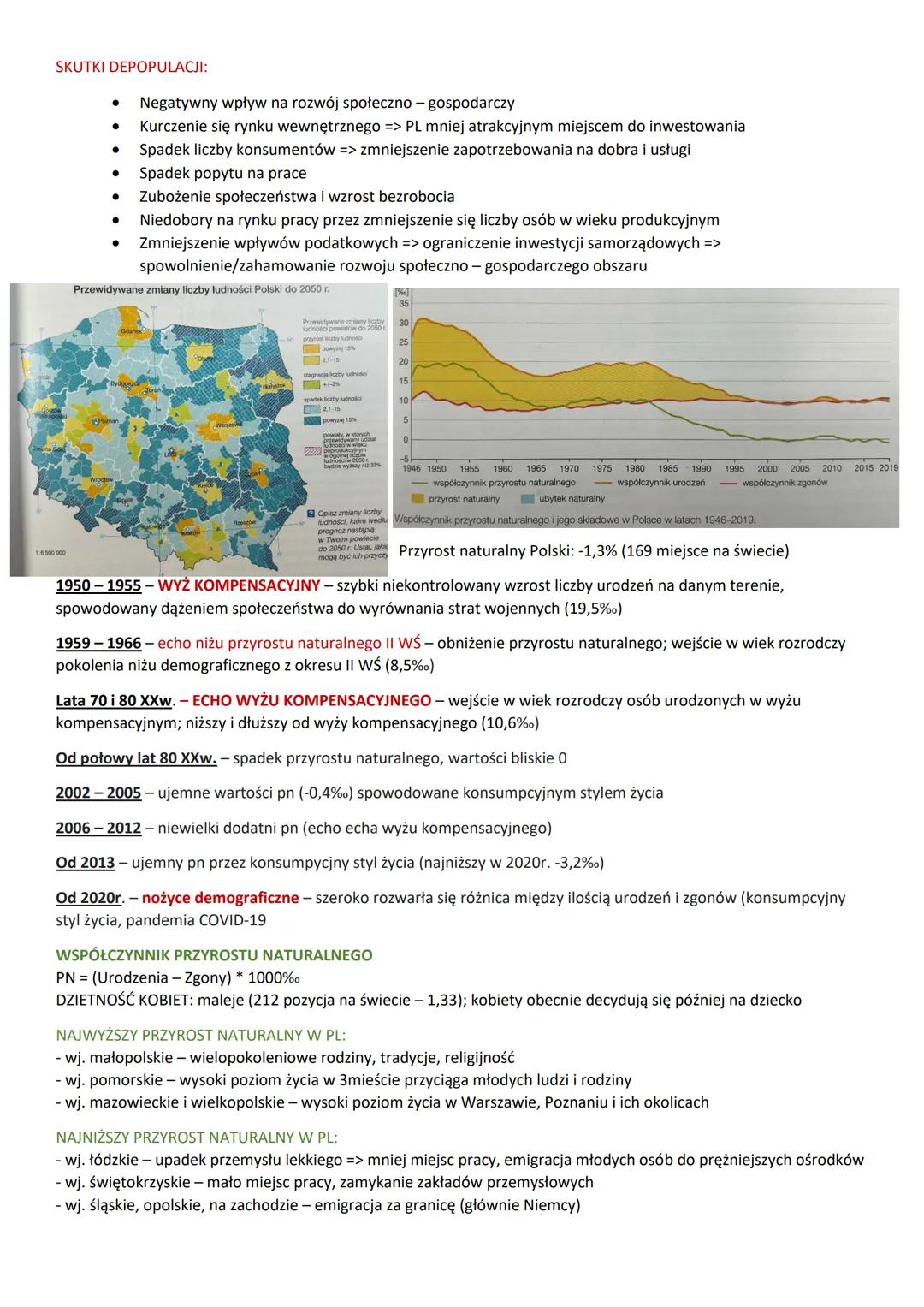 Przed II WŚ- 35mln ludzi w PL
1946r.23,9mln ludzi (30% mniej)
Okres powojenny - w PL bardzo duża dynamika przyrostu liczby ludności
Najszy