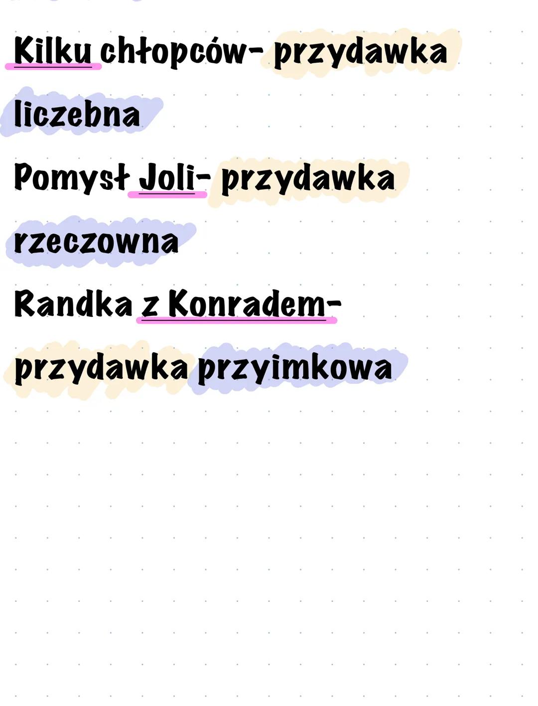 Przydawka-określenie do
podmiotu. Część zdania która odpowiada
na pytania:
Jaki? Jaka? Jakie?
Czyj? Czyja? Czyje?
Który? Która? Które?
Ile?