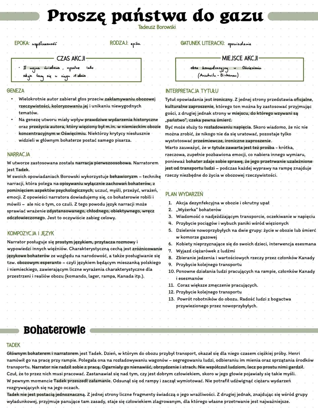 Proszę państwa do gazu & Ludzis, którzy szli