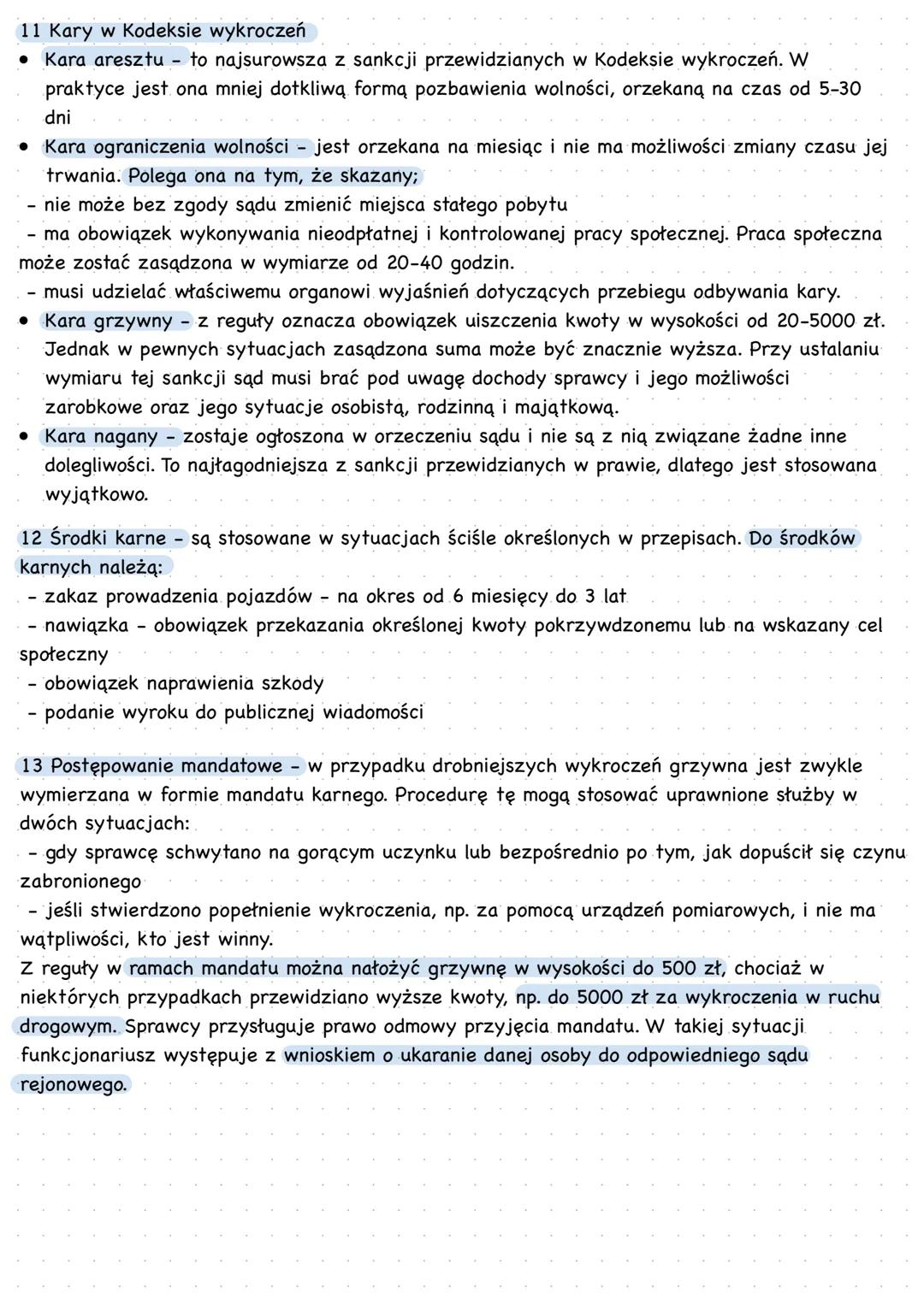 Prawo Karne
1 Prawo karne - to zbiór norm, które określają zasady stosowania kar przez państwo oraz
ponoszenia przez jednostki odpowiedzialn