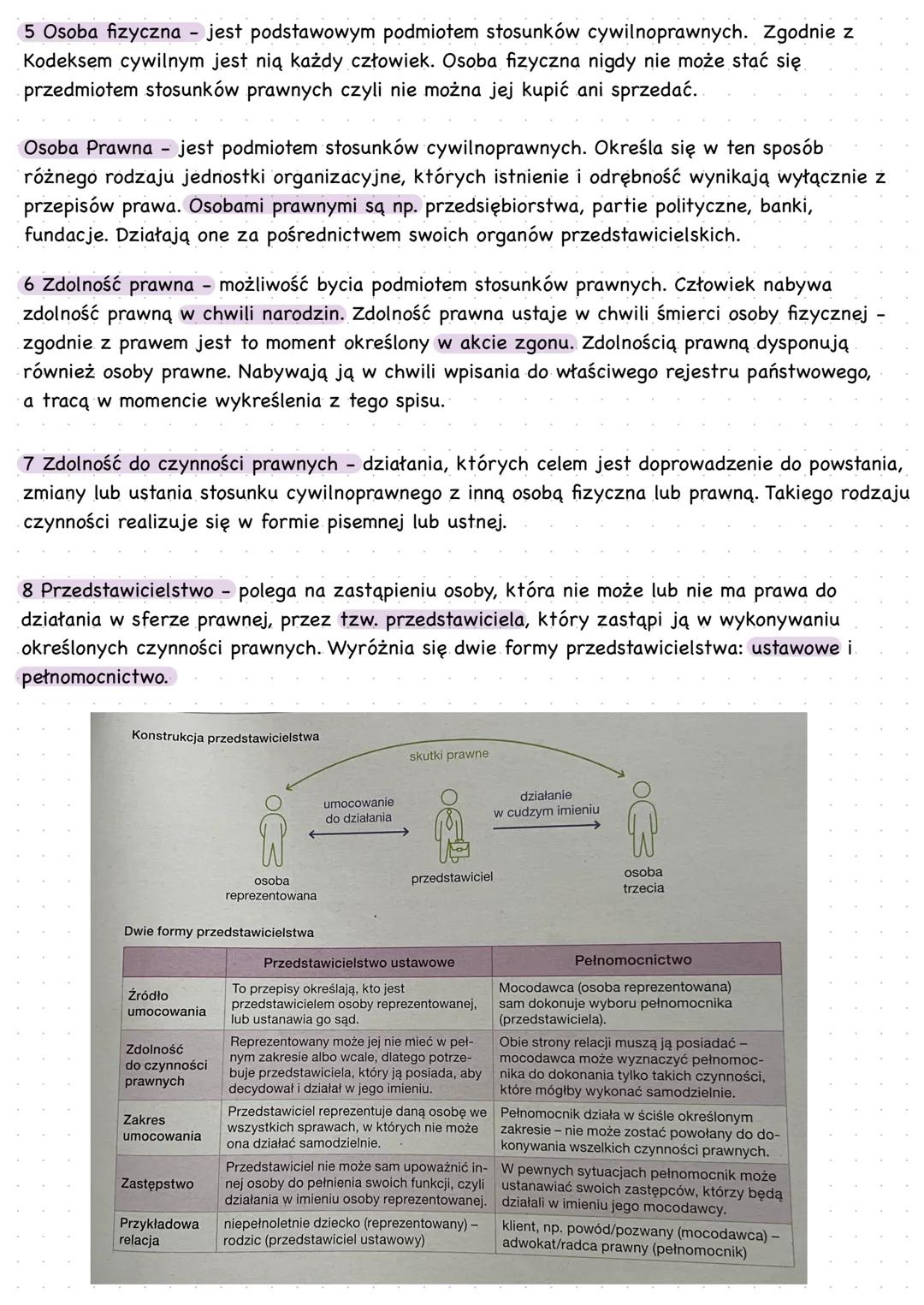Prawo cywilne i rodzinne
1 W prawie cywilnym:
• strony stosunków mają autonomiczną i równorzędną pozycję (każdy może bronić swoich
interesów