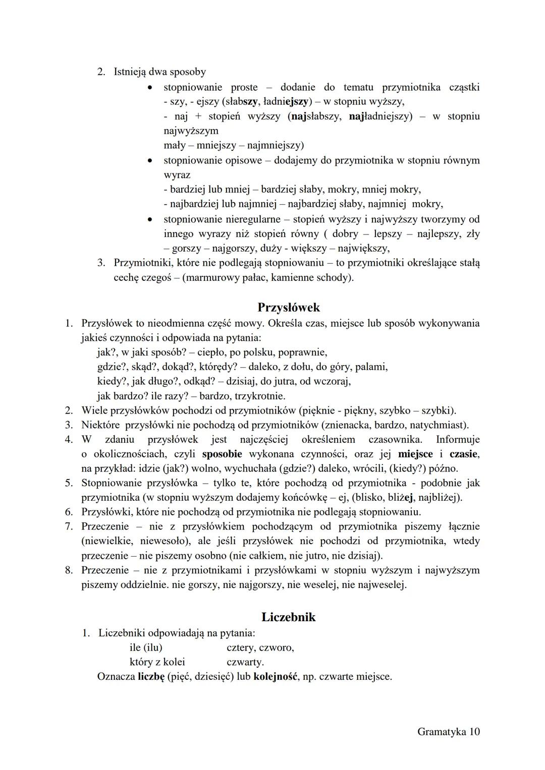 # Części mowy
| część mowy | pytania | przykłady | odmienia się |
| ----------- | ----------- | ----------- | ----------- |
| czasownik | c