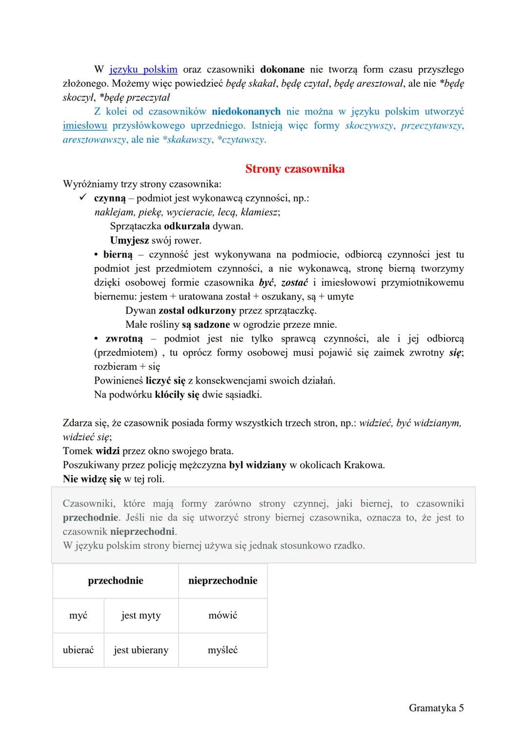 # Części mowy
| część mowy | pytania | przykłady | odmienia się |
| ----------- | ----------- | ----------- | ----------- |
| czasownik | c