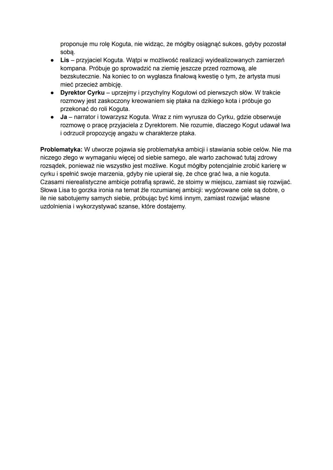 # "Artysta" Sławomir Mrożek
Geneza: Utwór po raz pierwszy został opublikowany w 1983 r. w "Tygodniku
Powszechnym". Potem wszedł w skład ksi