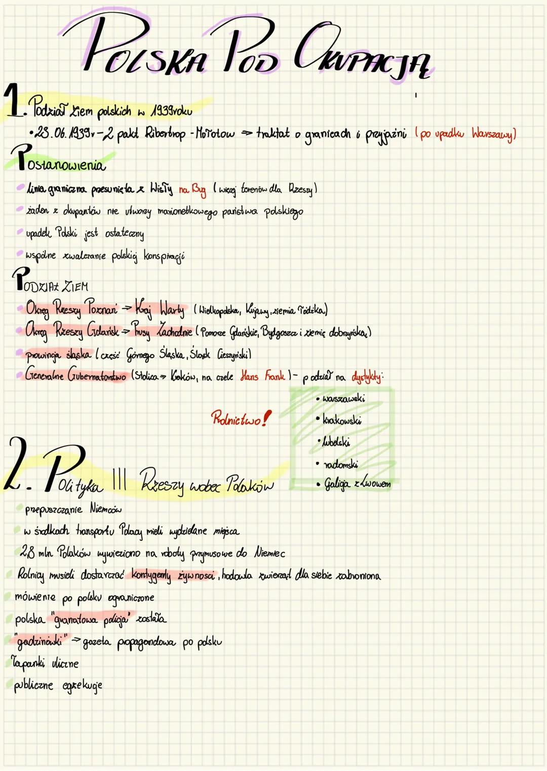 # POLSKA POD CAPAIA
1. Potriat
•Podział kiem polskich W 1939 roku
•23.06.1939-2 pakt Ribertrop-Molotow traktat o granicach i przyjaźni (p