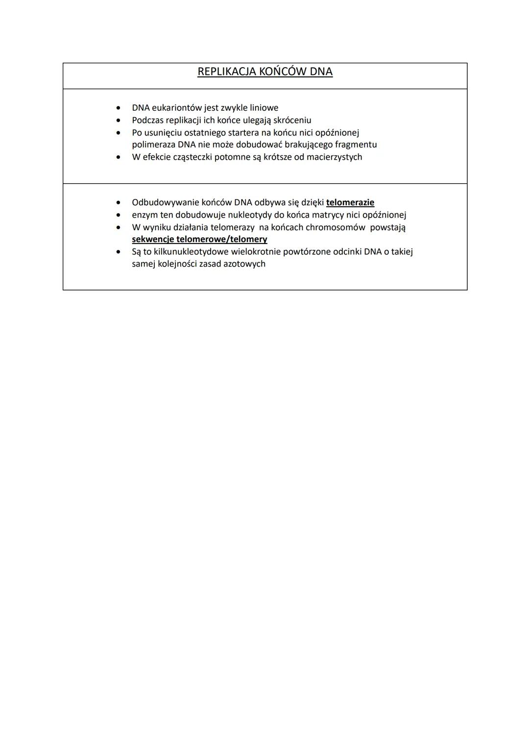 REPLIKACJA DNA
•
•
Polega na powieleniu ilości DNA w komórce
Zachodzi w fazie S cyklu komórkowego
Jest procesem anabolicznym katalizowanym e