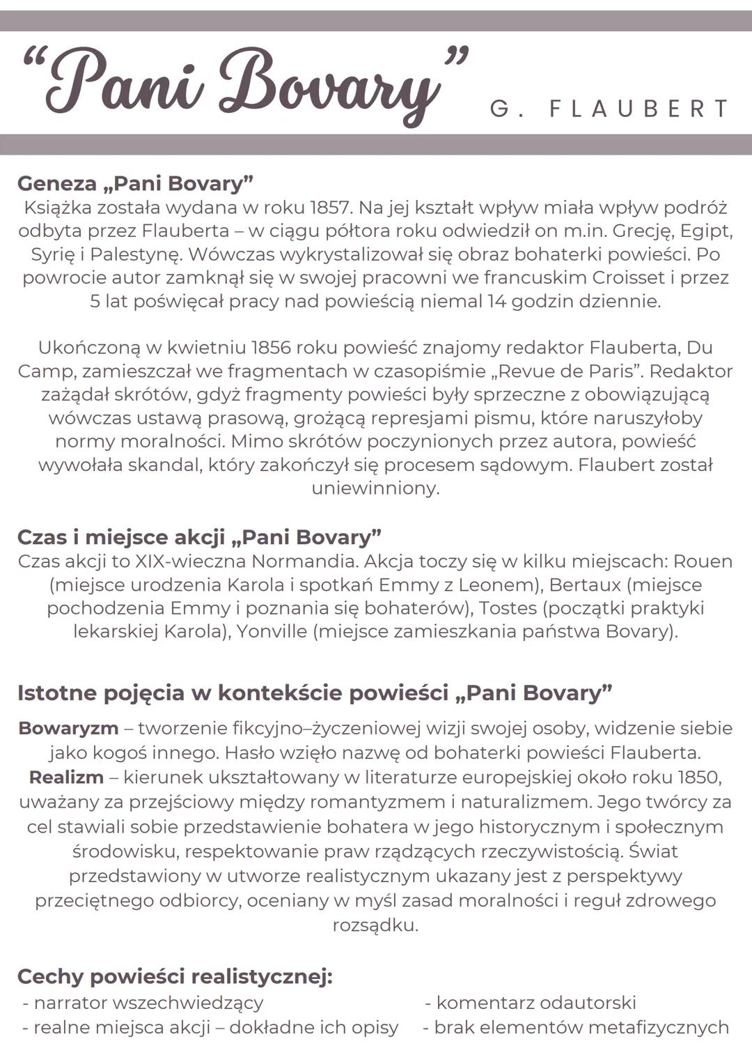 # Pani
# Bovary
## GUSTAW
## FLAUBERT # "Pani Bovary"
G. FLAUBERT
Geneza „Pani Bovary"
Książka została wydana w roku 1857. Na jej kszta