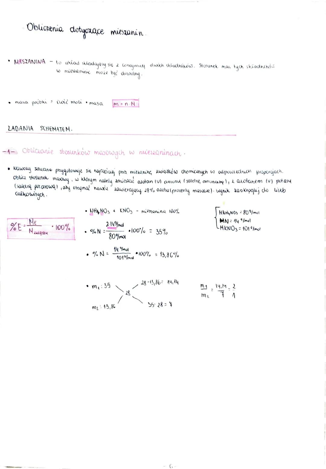 # Obliczenia na podstawie równania reakcji chemicznej
PRAWO ZACHOWANIA MASY:
* Zgodnie z prawem zachowania masy w uki. zamkniętym masa s