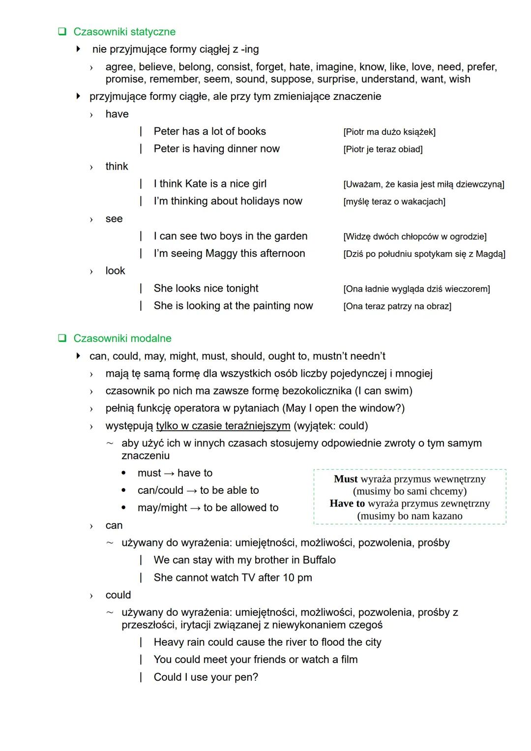 # Czasy teraźniejsze
## Present Simple S + V'
▸ używamy do:
> czynności wykonywanych regularnie
> zwyczajów i przyzwyczajeń
> stanów st
