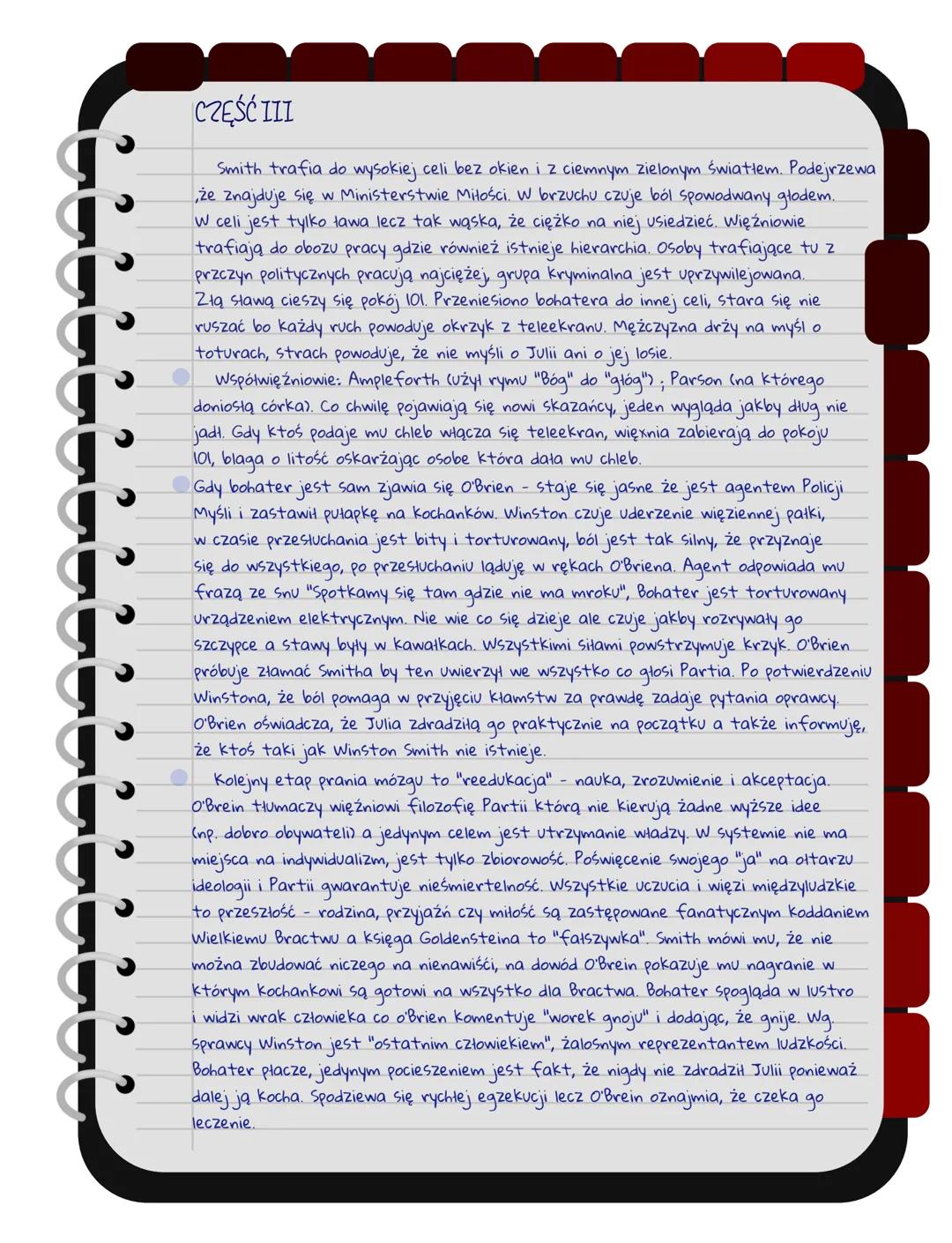 # Rok 1984
Winston Smith 39 lat, pracownik Departamentu Archiwów w Ministerstwie Prawdy,
przeciwnik Wielkego Brata i Partii. Pożąda Julii.