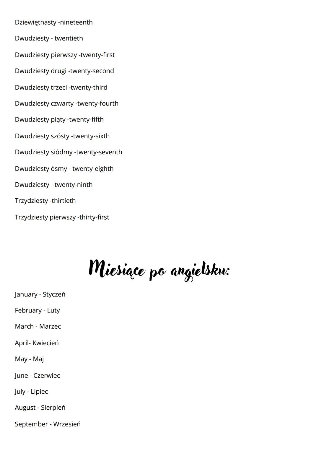 Jak zapisywać daty po☆ ☆angielsku? ☆
Czyli jak się czyta i jak się to wymawia
W języku Angielskim inaczej piszemy i inaczej wymawiamy daty,