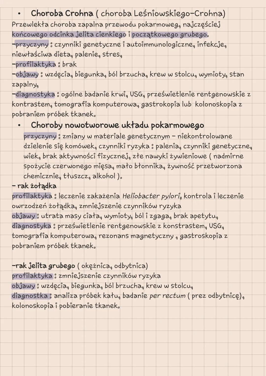 CHOROBY UKŁADU POKARMOWEGO
1. Diagnostyka chorób układu pokarmowego
•
Do podstawowych badań diagnostycznych należą: badania krwią
badania ka
