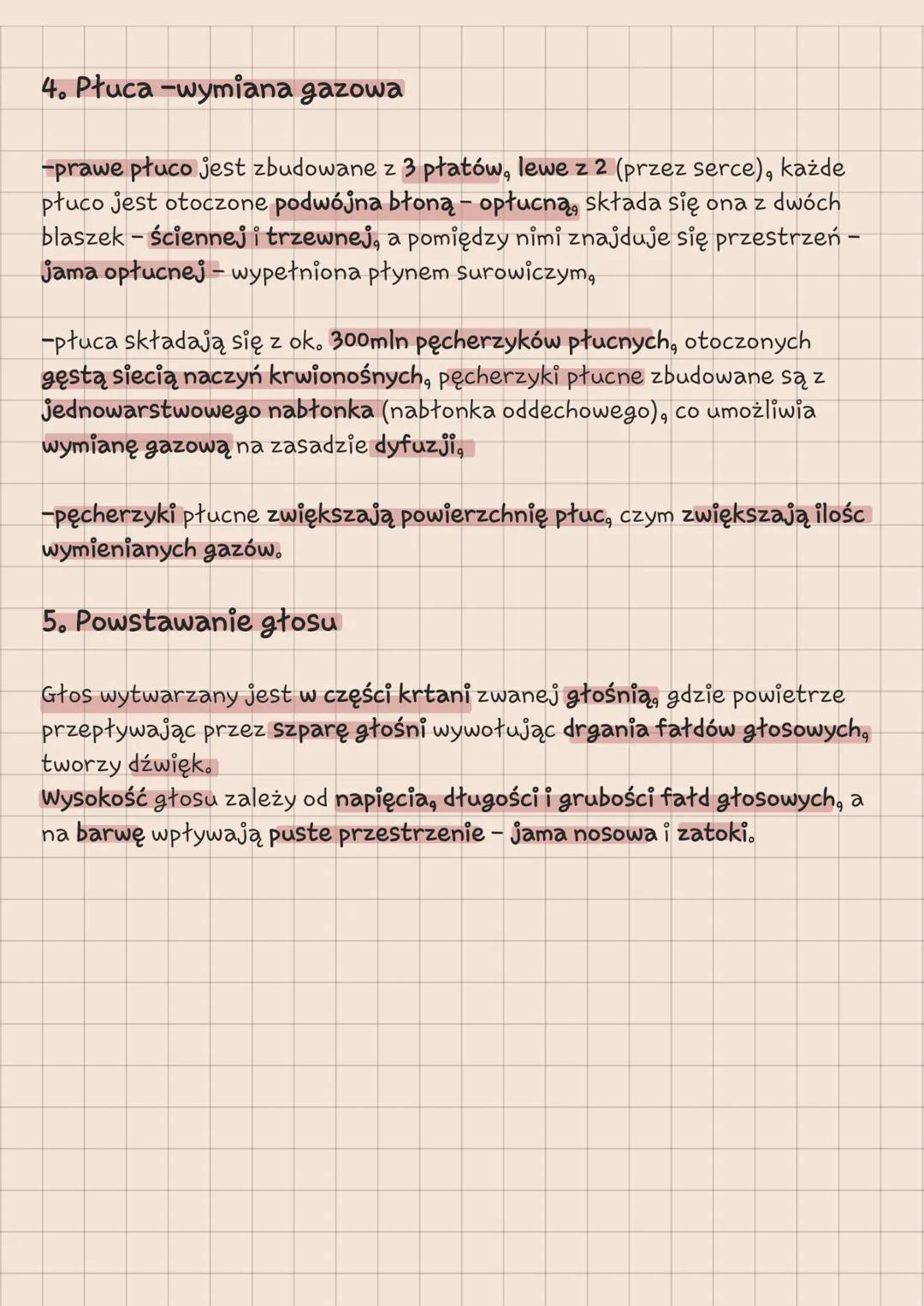 Budowa i funkcjonowanie układu oddechowego
1. Funkcja układu oddechowego
Podstawową funkcją układu oddechowego jest oddychanie, na które
skł