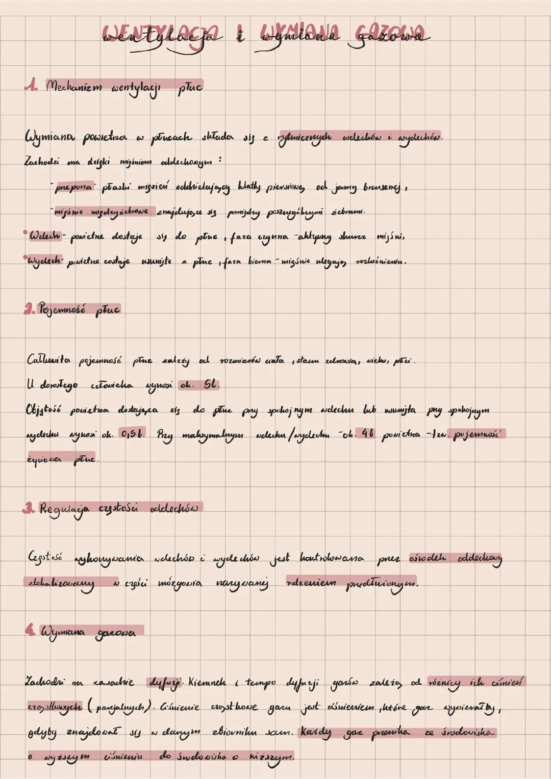 Wentylacja i wymiana gazowa