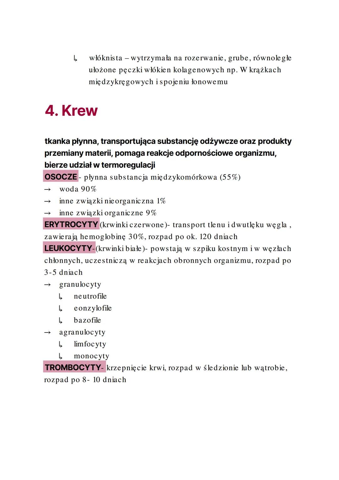 TKANKA ŁĄCZNA
1. Wszystkie tkanki łączne powstają z mezenchymy (tkanki
łącznej zarodkowej)
2. Cechy charakterystyczne
zbudowana z luźno ułoż