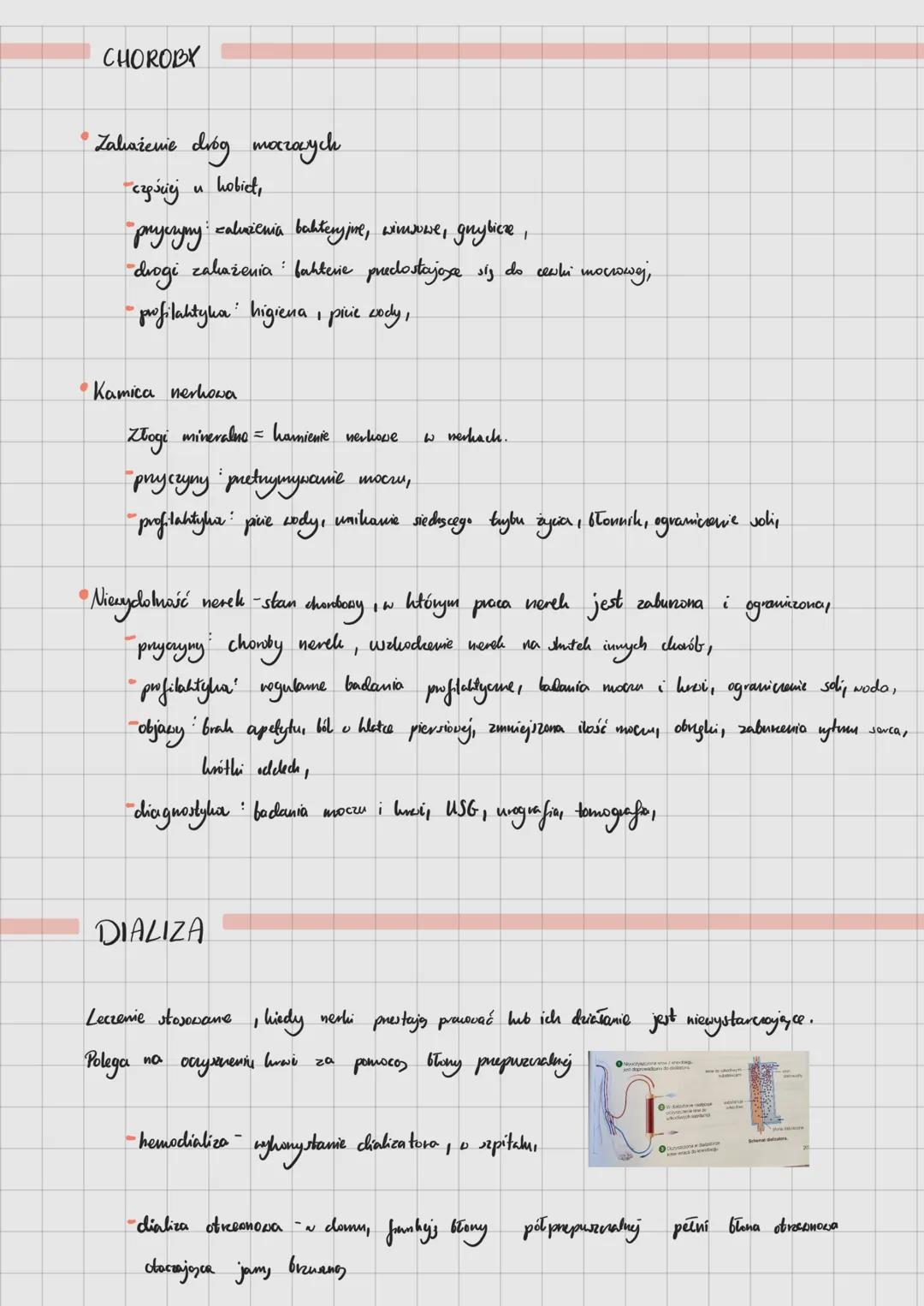 lakkadis Morrowfo
Choroby
DIAGNOSTYKA
badania ogólne
moczu
- analiza
jego
i mikuoshopowa
właściwośc fizykochemicznych
ocena wadu,
2 użyciem