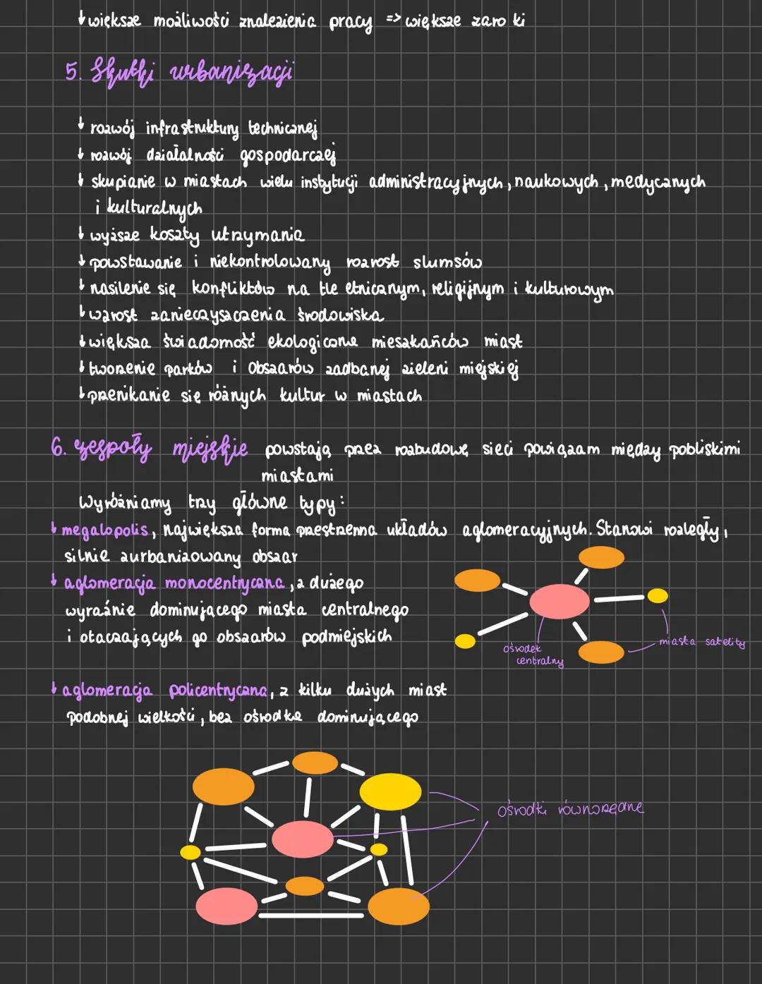 # Urbanizacja
Urbanizacja to proces rozwoju miast. Obejmuje on zarówno powstawanie nowych
ośrodi'w miejskich, jak i rozwój tych, które już