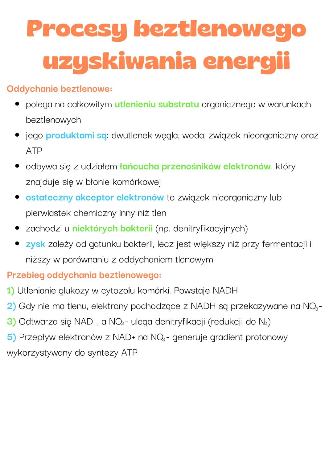 Procesy beztlenowego uzyskiwania energii