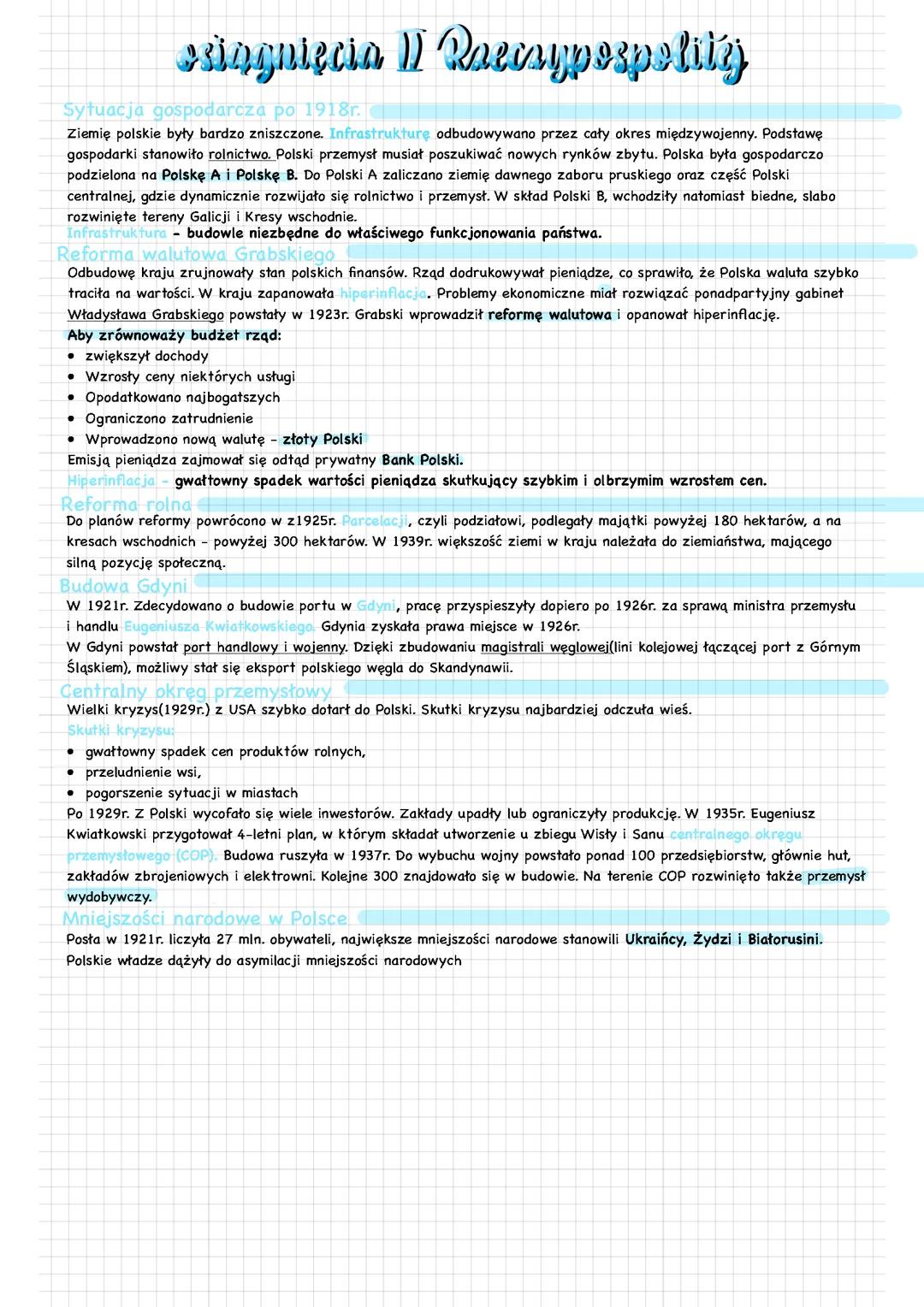 osiagniecia II Rzeczypospolitej