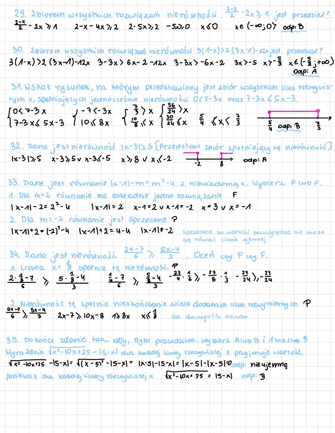 + X
- $\div$ Zbiory, wartość bezwzględna i nierówności
1. Wyznacz wszystkie elementy zbiorów AiB. Czy kazde liczba nose-
zaia do 20ioru A