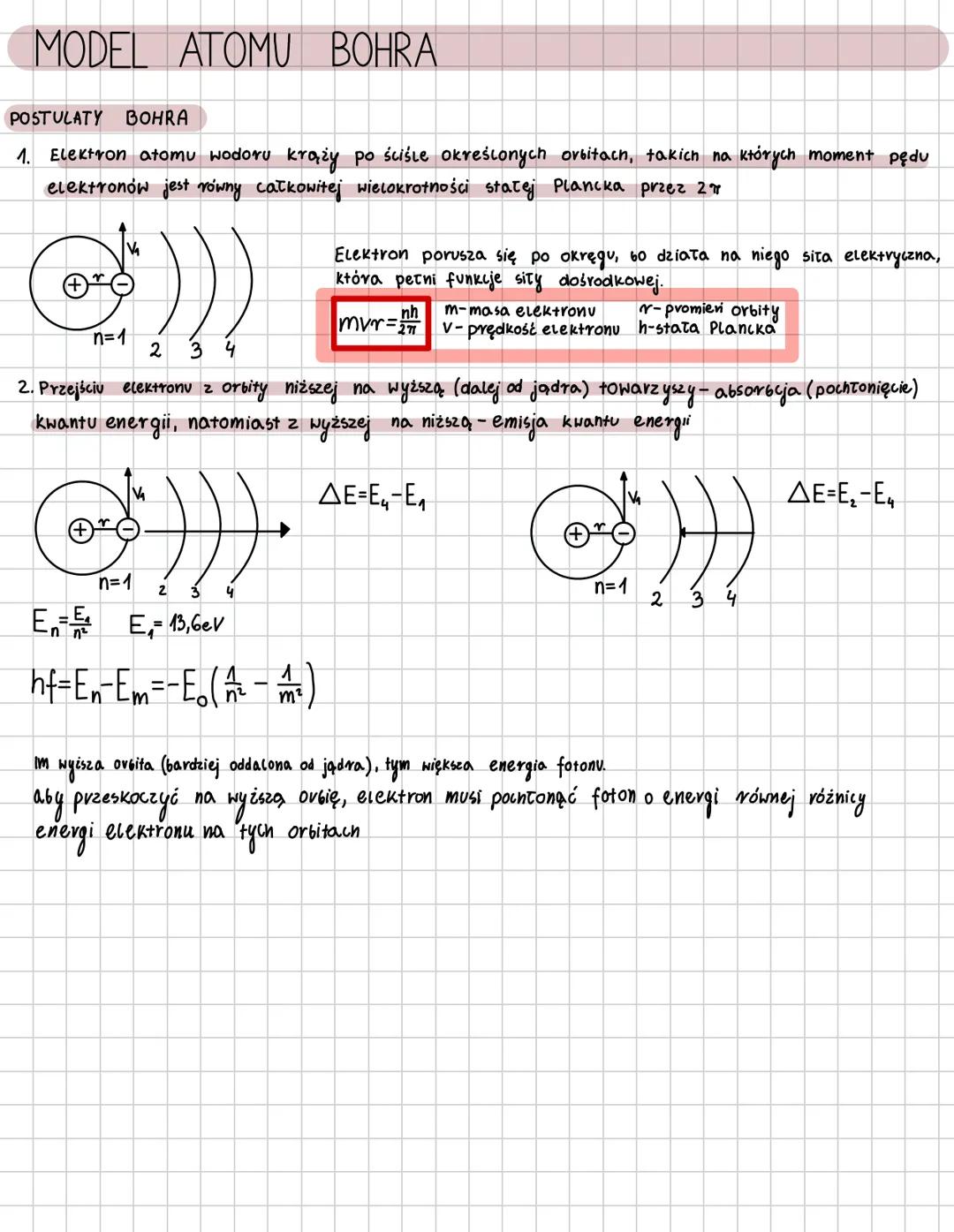 FIZYKA ATOMOWA
PODWÓJNA NATURA ŚWIATŁA
• światło ma nature podwójną - w zjawisku dyfrakcji i interferencji polaryzacj zachowuje się jak fala