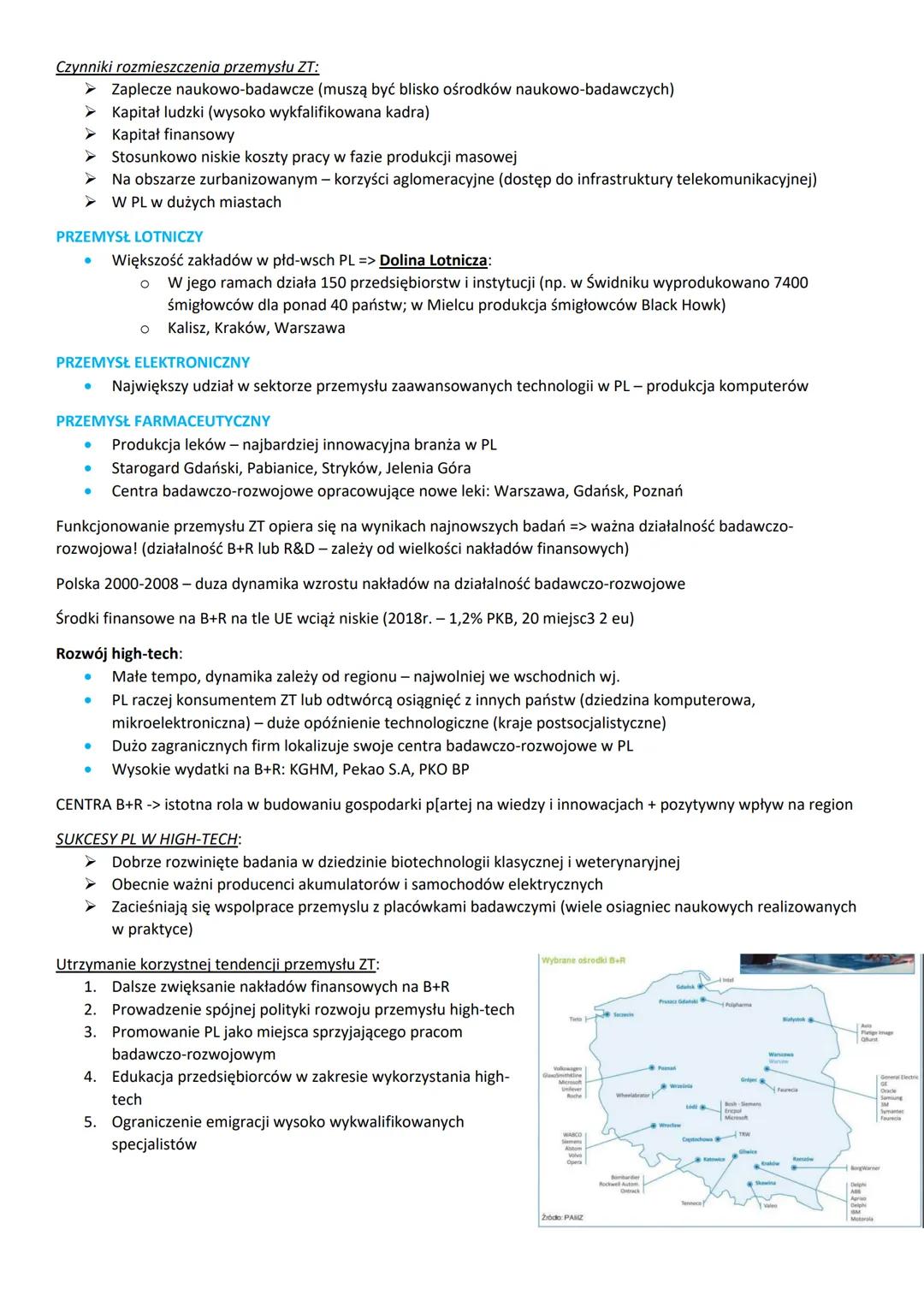 Udział osób pracujących (w %)
PRZEMYSŁ ZAAWANSOWANEJ TECHNOLOGII:
•
•
.
•
(ZT-zaawansowane technologie)
Duży wpływ na globalną gospodarkę -