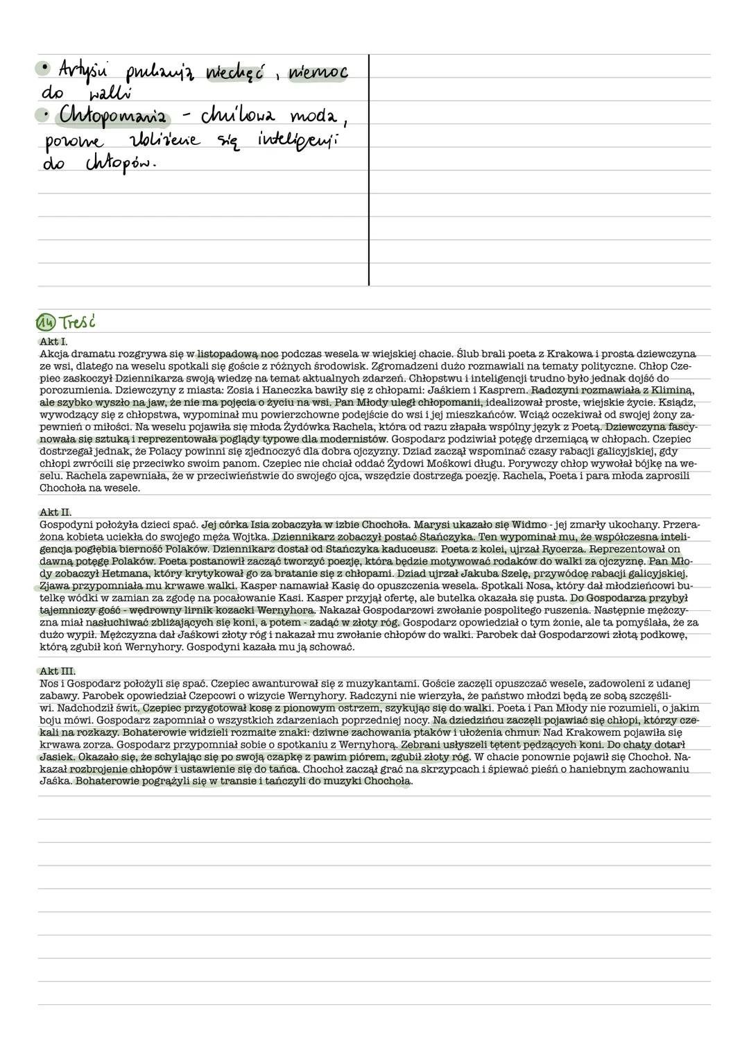 Stanisław
Wyspianishi
Genera
WESELE
W XIX w. pomechym zjaristiem była fascynacja wsiz, obyuzjonosuiz i stylem
życia chłopón. Witalność i