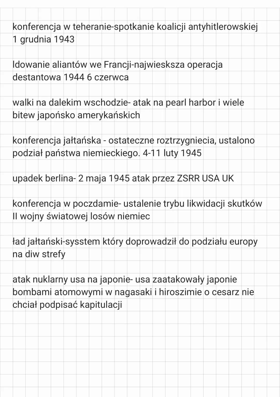 # II Wojna Światowa
Atak niemiec na polske -01.09.1939
Wojna błyskawiczna-operacja wojenna zakładajca szybkie
pokonanie preciwnika przy uż