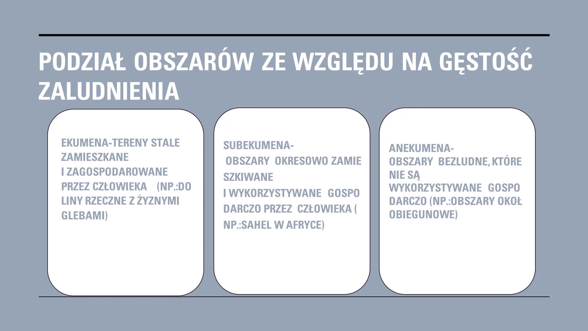 ROZMIESZCZENIE
LUDNOŚCI NA
ŚWIECIE
..........
....
150° 120°
90
30°
0°
30%
60°
90°
150°
180° # PODZIAŁ OBSZARÓW ZE WZGLĘDU NA GĘSTOŚĆ
# ZAL