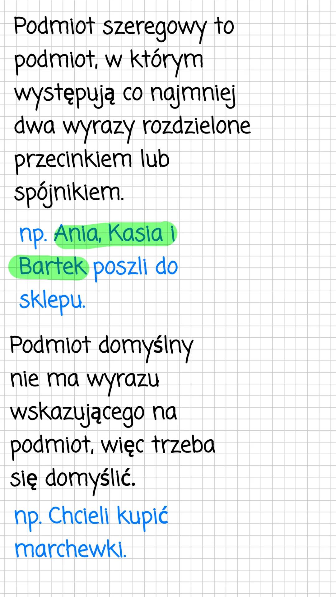 Części zdania
Podmiot
Osoba lub rzecz
wykonująca
czynność.
Orzeczenie
Kto? co?
Czynność
wykonywana
Przydawka przez podmiot.
Określenie
co ro