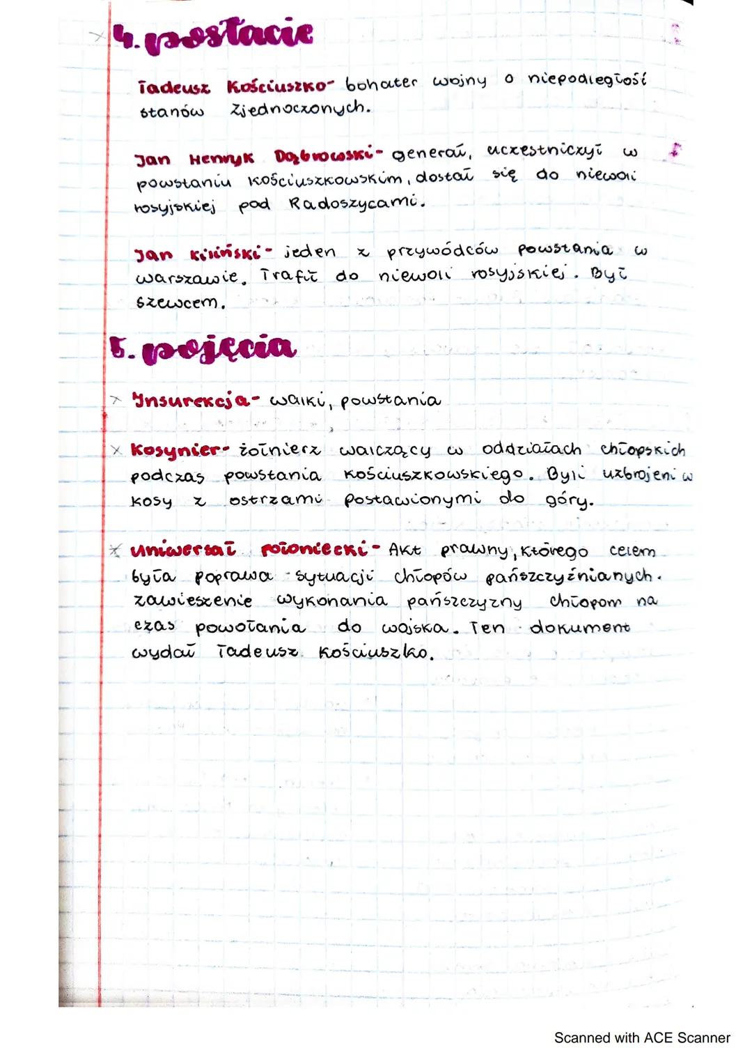 Lekcja
Ceviat
: Powstanie
Polski
Kościuszkowskie
i trzeci rozbiór
omów przyczyny i przebieg powstania Kościuszkowskie
go.
Powstanie Kościusz