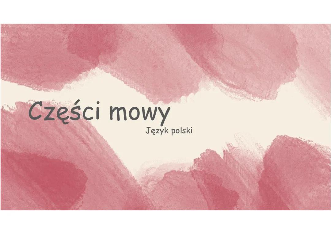 Części mowy-jezyk polski