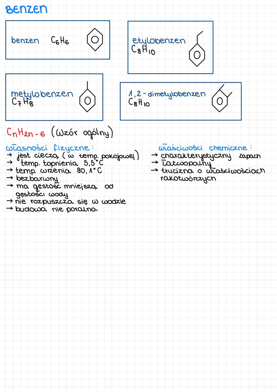 # WĘGLOWODORY ALIFATYCZNE
→ węglowodory nasycone (alkany)
→ węglowodory nienasycone (aukeny i alkiny)
# WĘGLOWODORY AROMATYCZNE
→ benzen