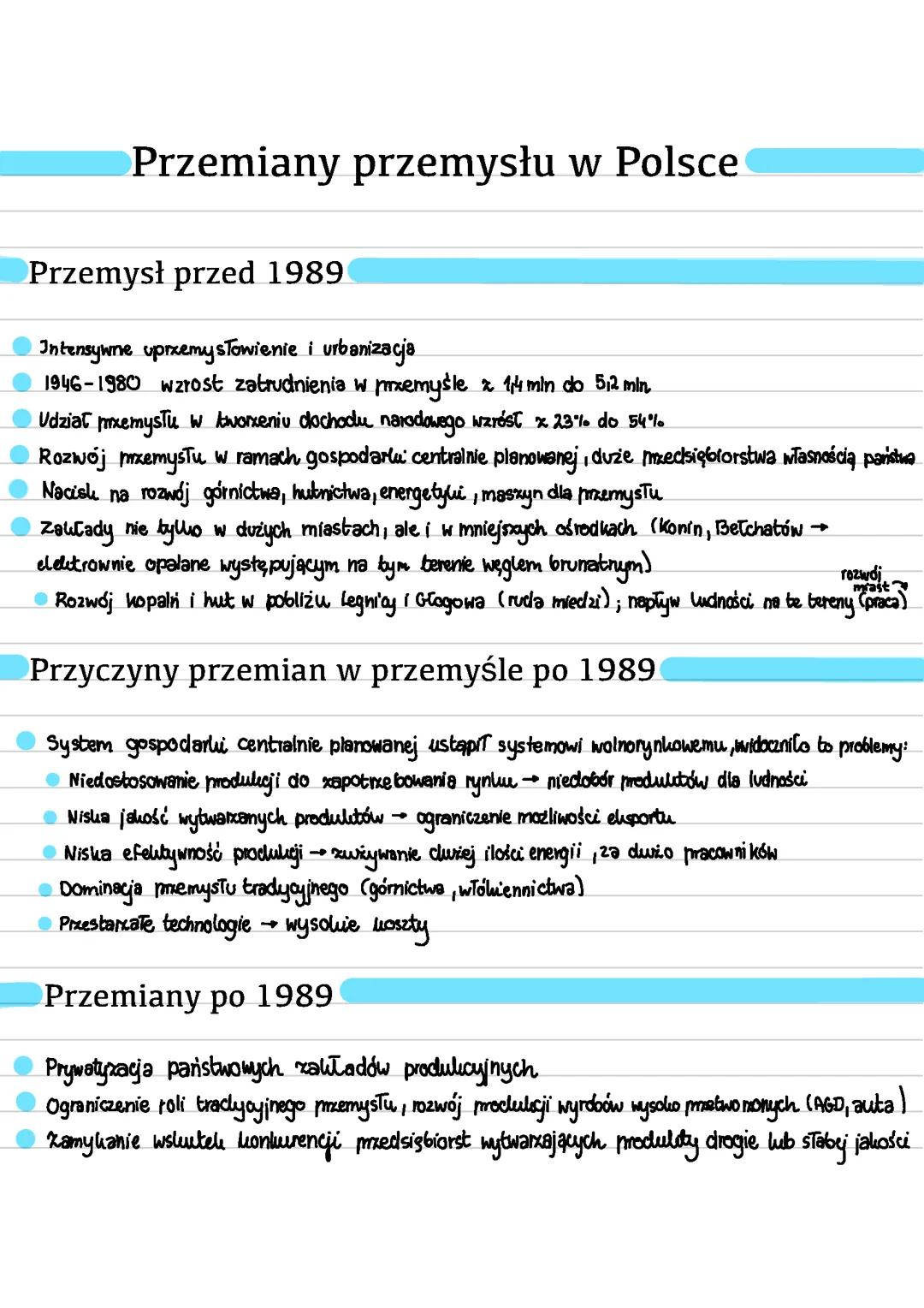 Przemiany przemysłu w Polsce