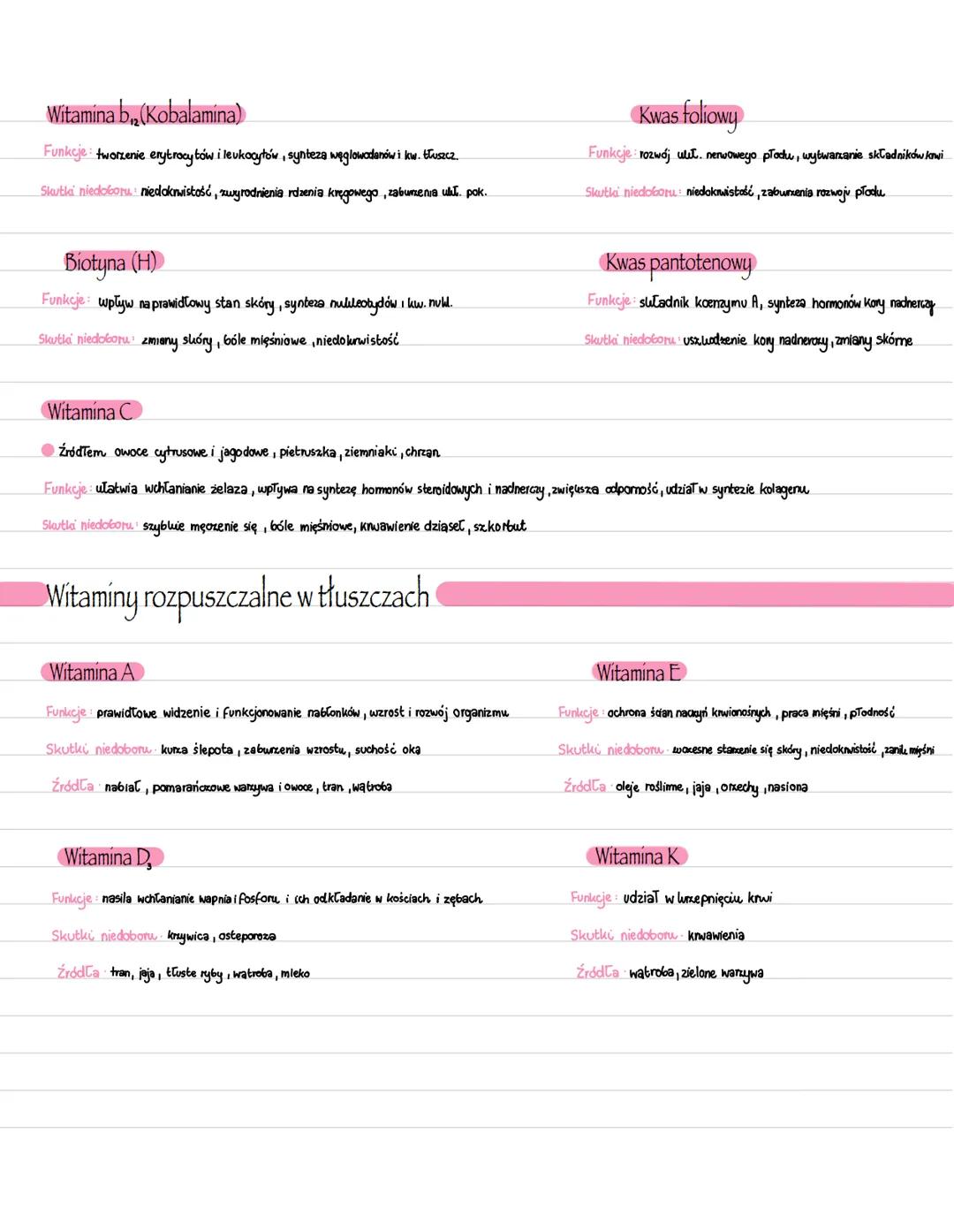 Rola witamin. Nieorganiczne składniki pokarmowe
Zapotrzebowanie na witaminy i sole mineralne niewielkie, za to na wodę 65% masy ciała
Witami