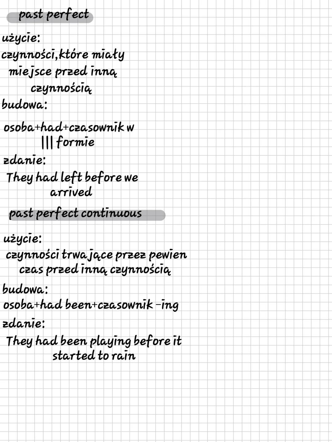 # czasy przeszłe
Język angielski
past simple
użycie:
czynności zakończone
w przeszłości, często w
określonym czasie
budowa:
osoba+czasowni