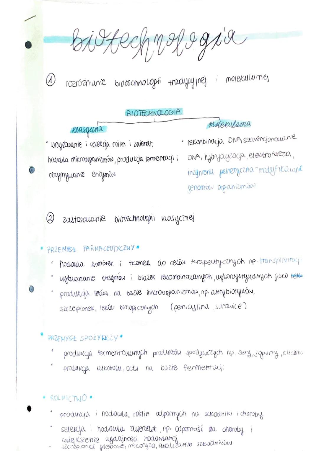 Biotechnologia 4 Klasa rozszerzenie