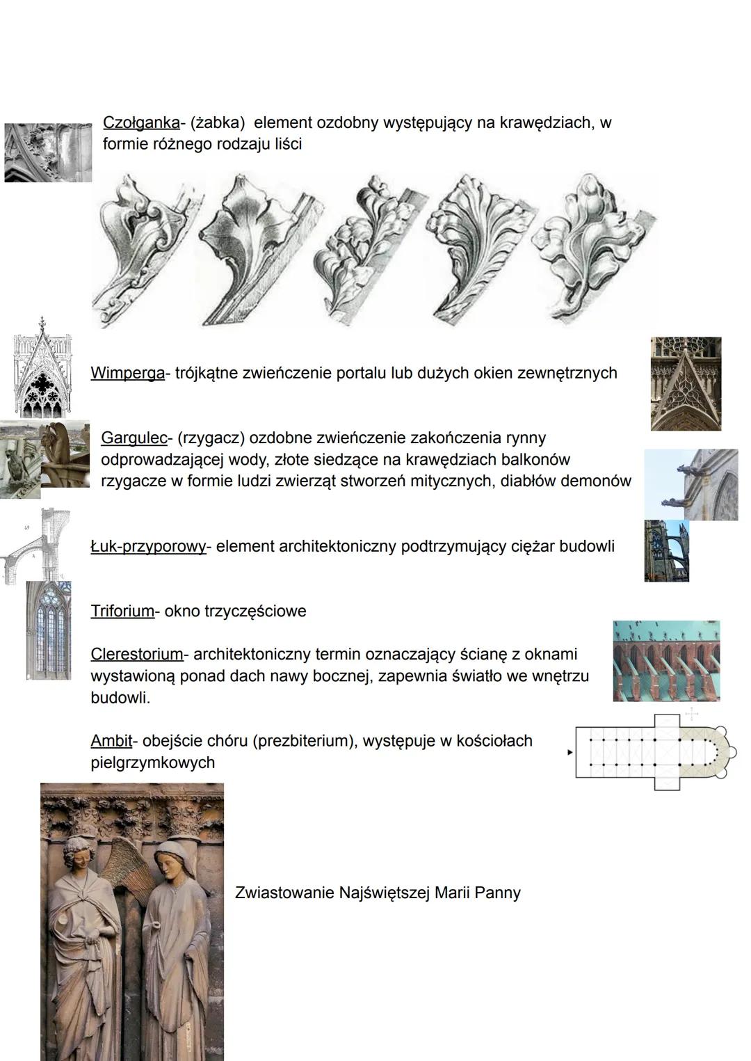 # Architektura Gotycka
Cechy architektury gotyckiej:
* podstawa budowli była wzniesiona na planie krzyża,
* system halowy i bazylikow