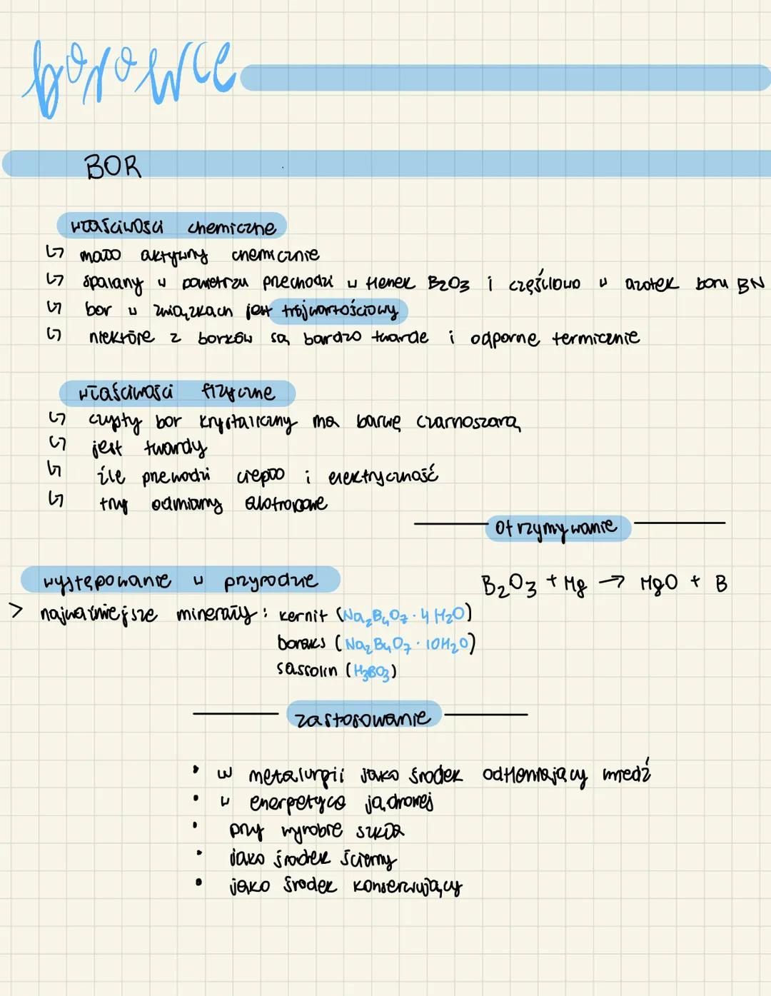borowe.
BOR
"
azotek bom BN
и тато актушту
17 spalany w pametrzu przechodzi w Henek B203 i częściowo
4295ciwości
Chemiczne
chemicznie
17
bor