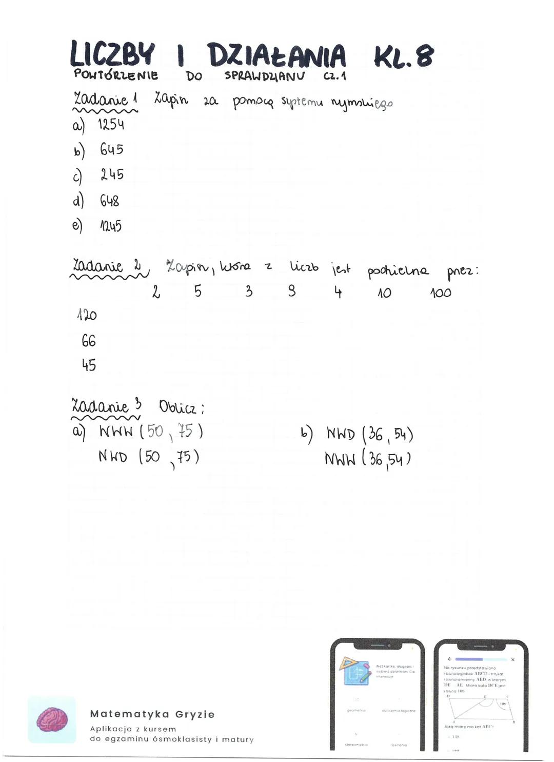 Łatwa liczby i działania