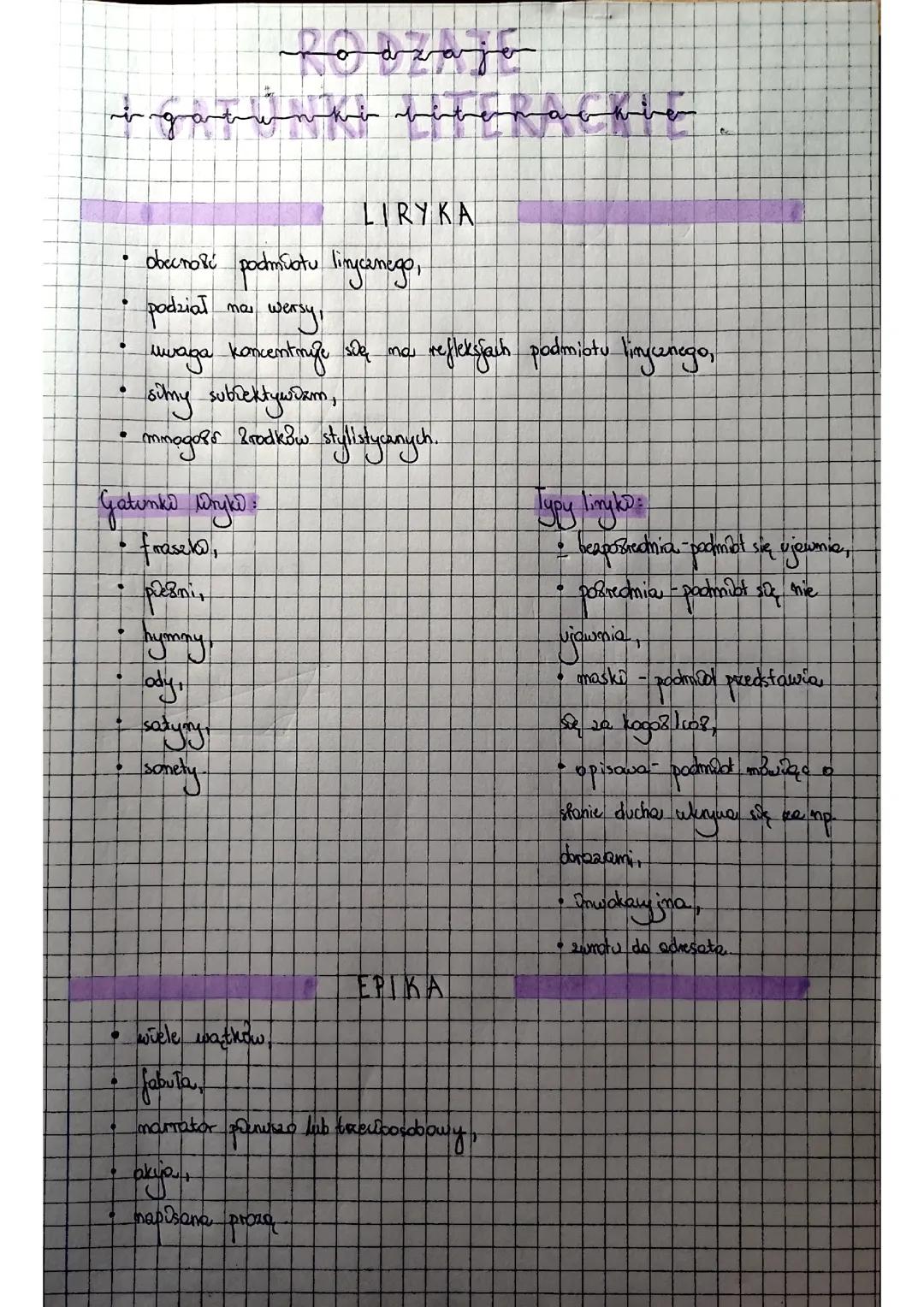 Rodzaje i gatunki literackie