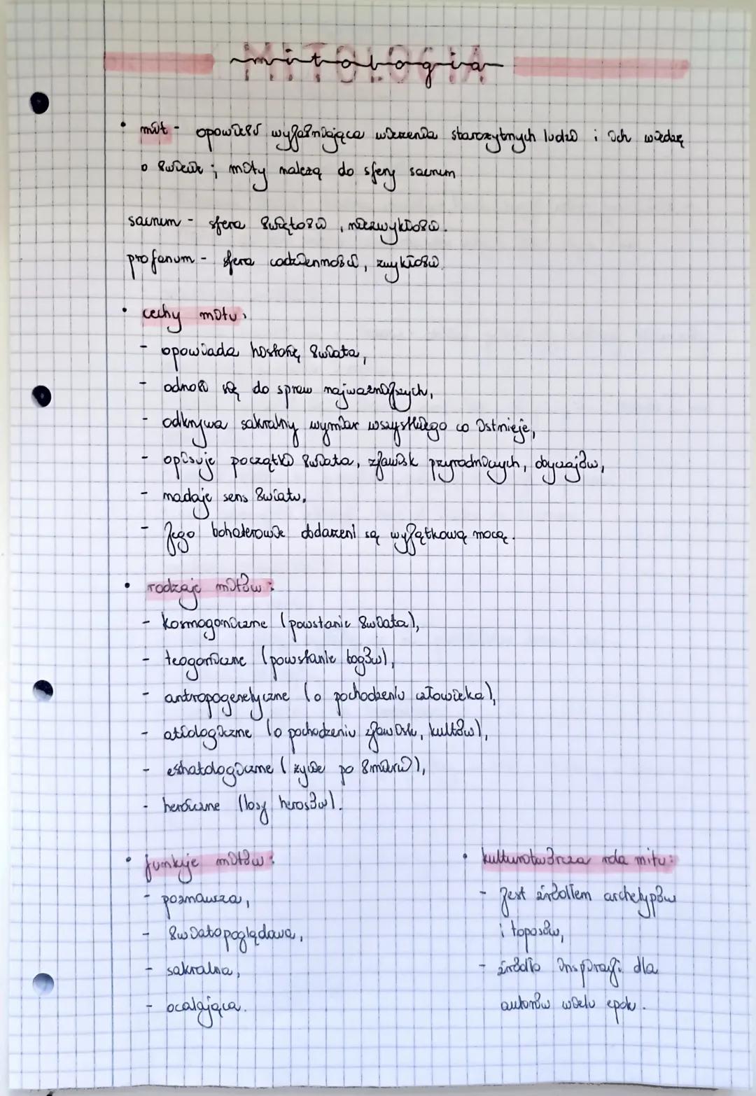 •
•
• mit-
mitologia
opowie's wyformiające wiekende starczytnych luded : Ich wiedzę
o Purces; moty należą do sfery sacrum.
sainim - sfence S