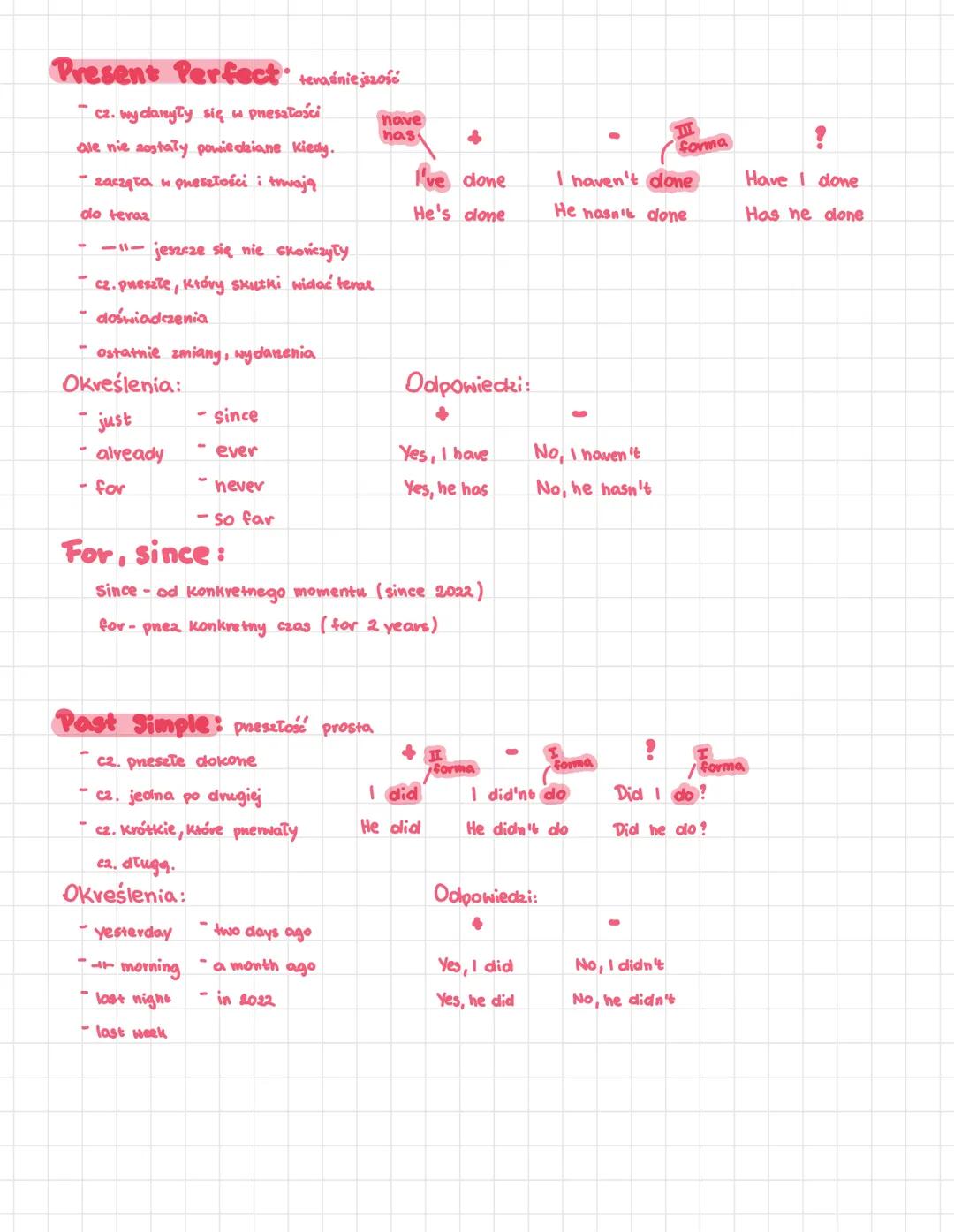 Czasy
Present Simple³ tevaźniejszość prosta
-
• S. state, powtarzające
- prawa natury.
-
przyzwyczajenia
tabele czasowe
recenzje
Określenia: