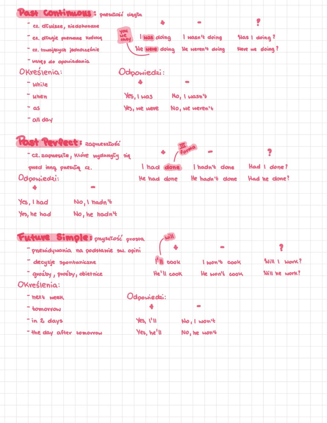 Czasy
Present Simple³ tevaźniejszość prosta
-
• S. state, powtarzające
- prawa natury.
-
przyzwyczajenia
tabele czasowe
recenzje
Określenia:
