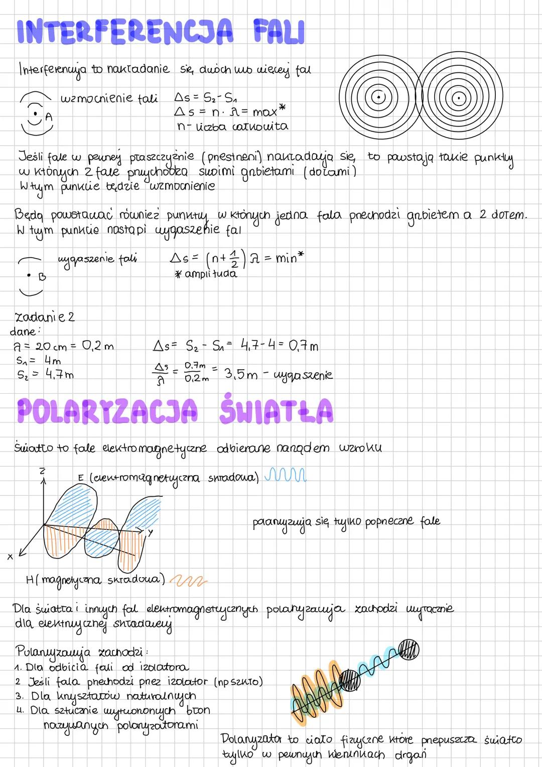 # PONIERZCHNIE FALOWE
Istnieją dua rodzaje rozchodzenia się fali:
* fale kuliste (np. żarówka)
* fale płaskie (np. fale na moru)
$V$=