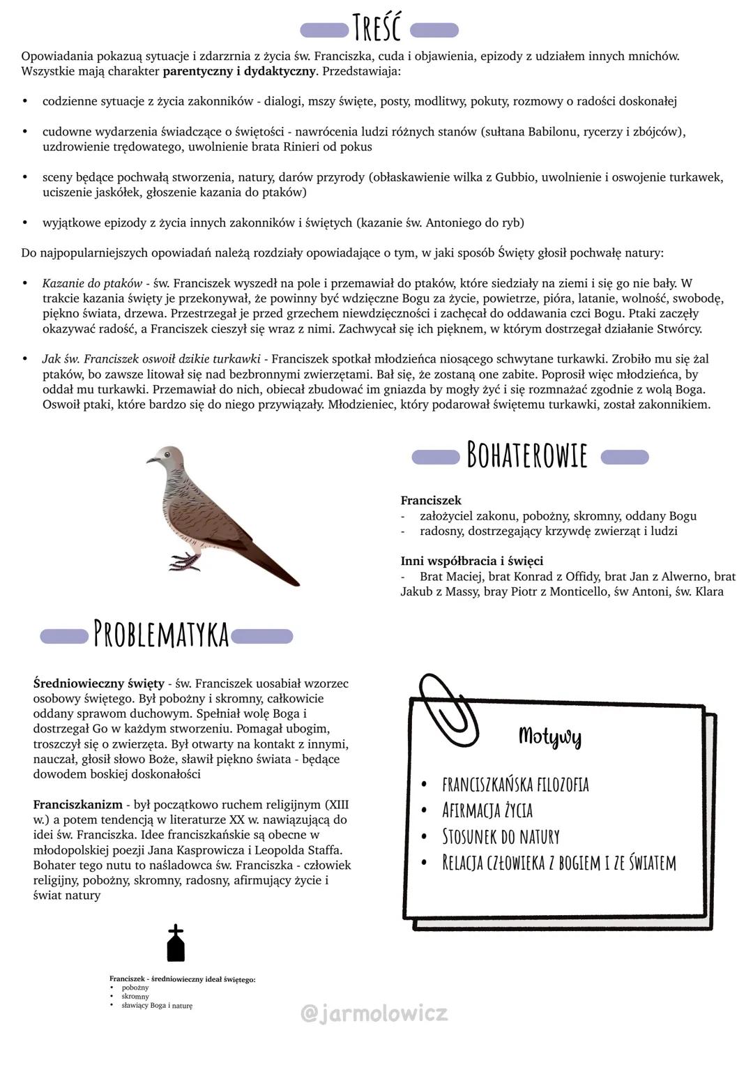 GENEZA
ŚREDNIOWIECZE
Kwiatki Świętego Franciszka z Asyżu
Św. Franciszek żył na przełomie XII i XIII w.
urodził się w Asyżu we Włoszech
jako